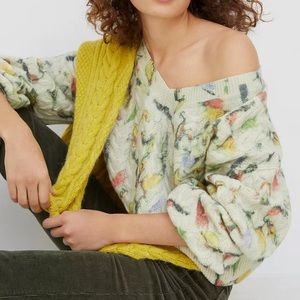 Anthropologie Catch of the Day Knit Wool Sweater